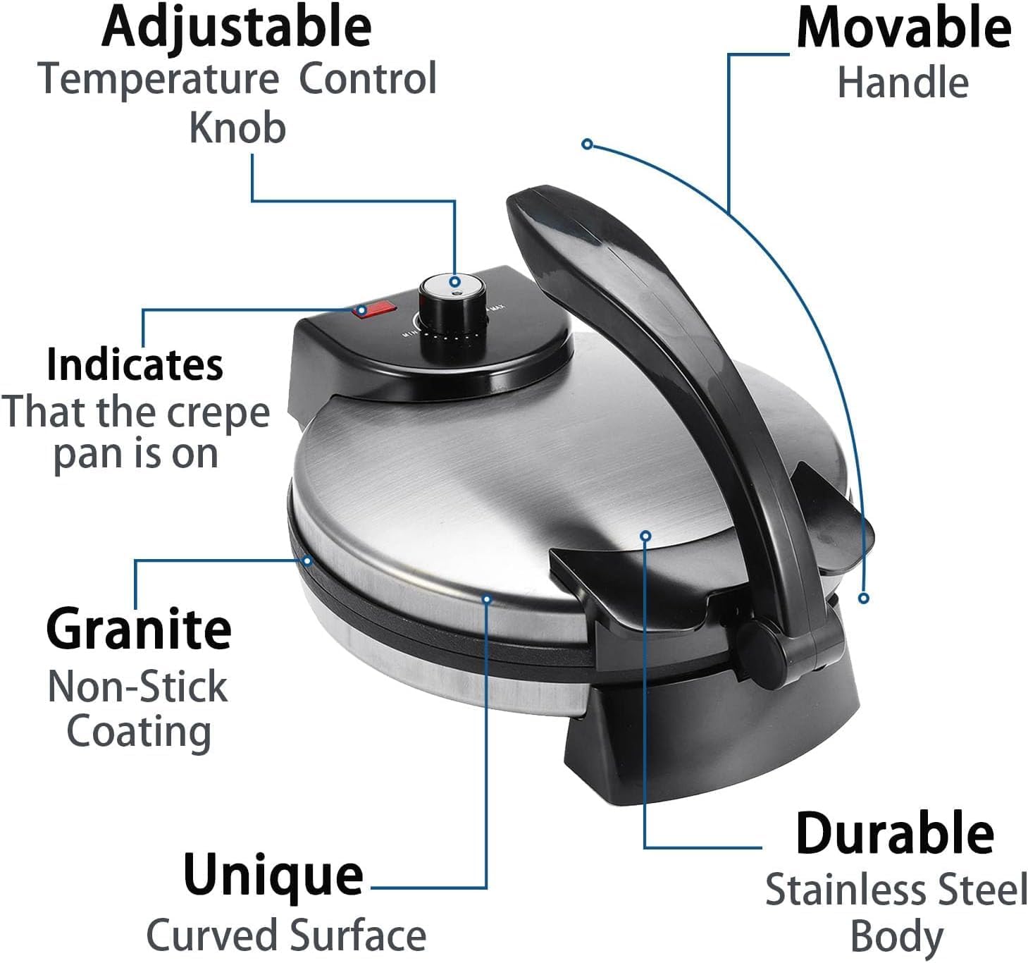 10 Inch Non-Stick Electric Tortilla Maker D90112