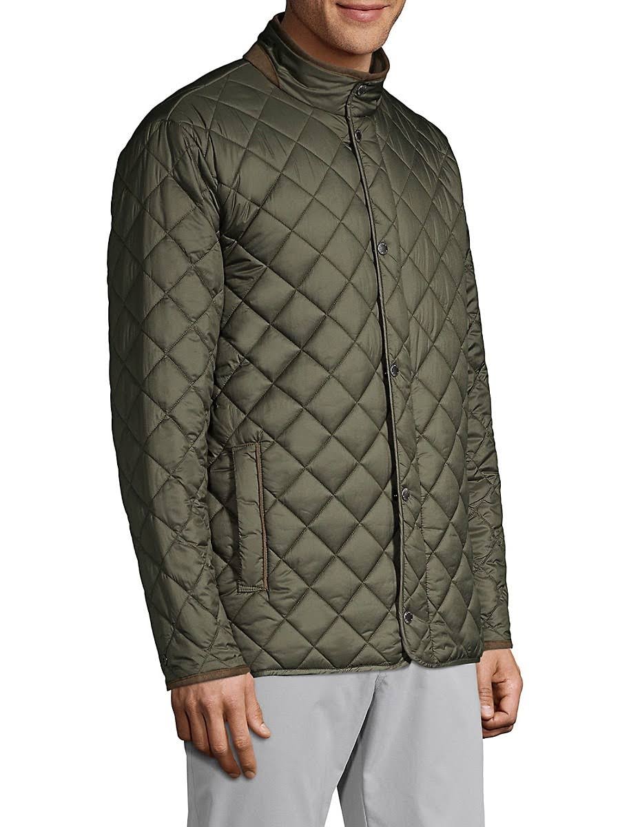 Black Quilted Travel Coat P46517