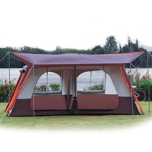 Extra Large 10-12-14 Person Family Cabin Tent with Mesh, Waterproof, Double Layer Z365