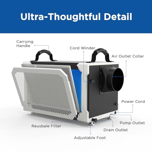 145 Pints Commercial Dehumidifier with Pump and Drain Hose V666474