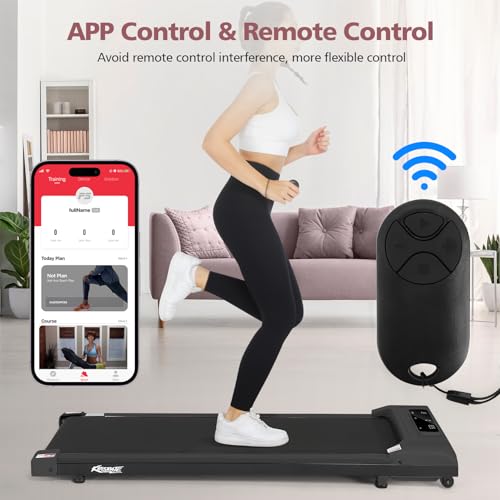 Slim Under Desk Treadmill with Remote Control and LED Display A658232