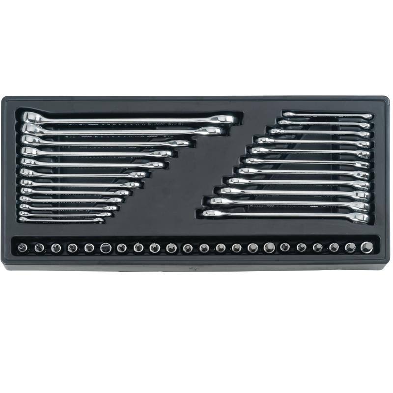 1/4, 3/8 and 1/2 in. Drive Metric and SAE 6 and 12 Point Mechanic's Tool Set 308 pc. E279