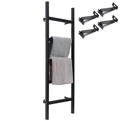 Black Wooden Blanket Ladder Y75007