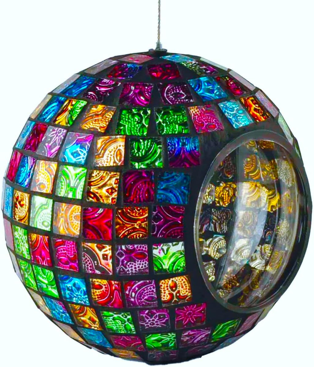 Mosaic Glass Hanging Bird Feeder M802