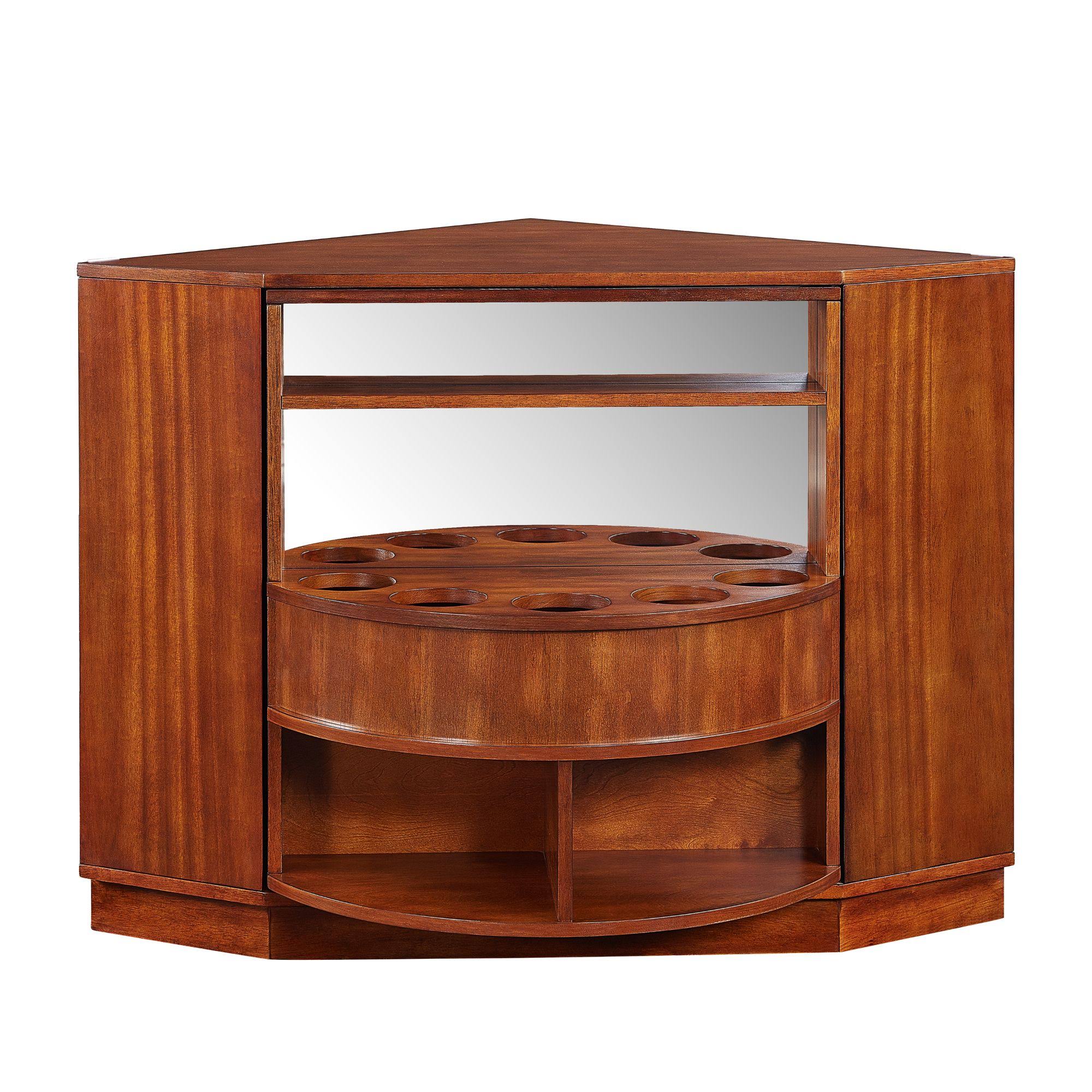 Midcentury Modern Rotating Corner Bar Cabinet N4677