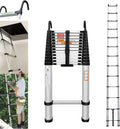 16FT Aluminum Telescoping Extension Ladder with Roof Hooks N884
