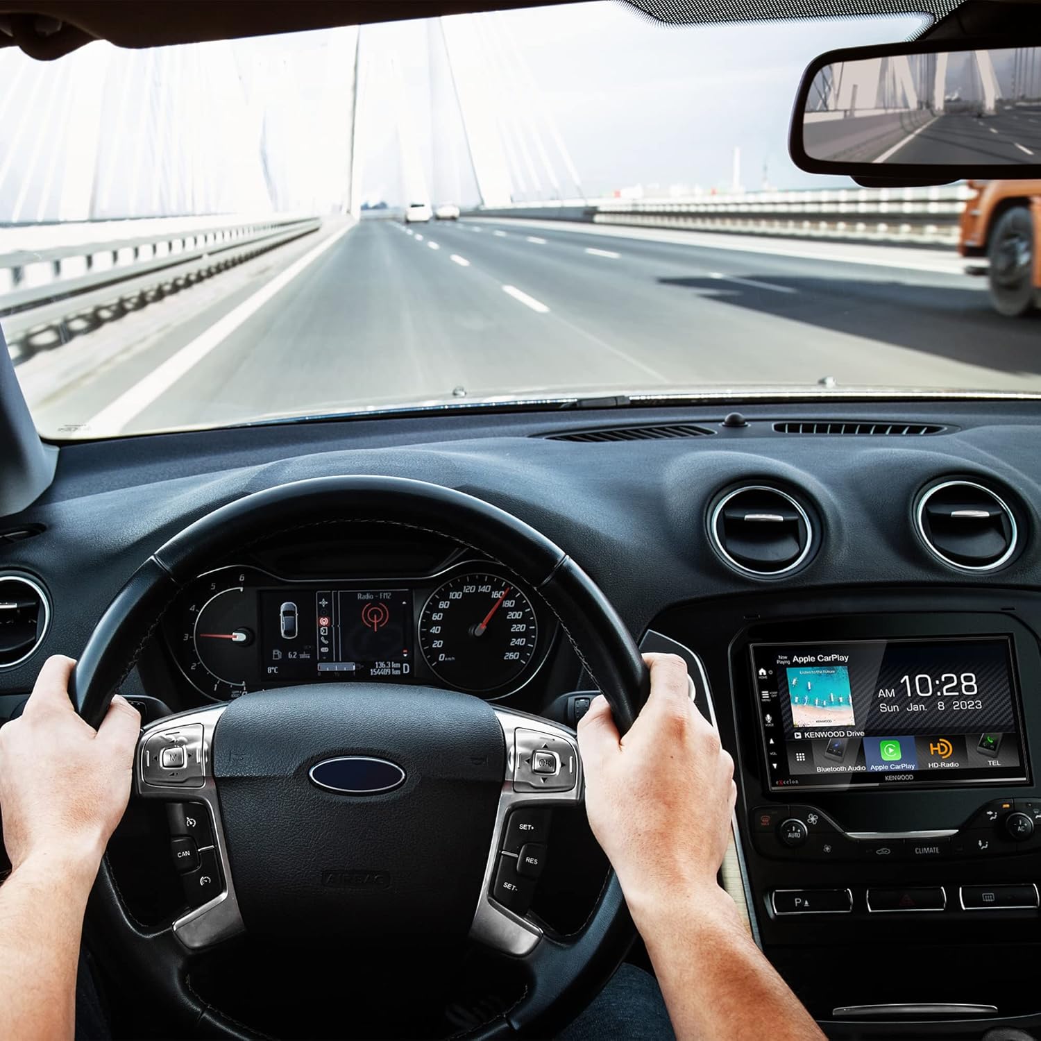 6.8-Inch Capacitive Touch Screen Car Stereo with Wireless CarPlay and Android Auto O28281