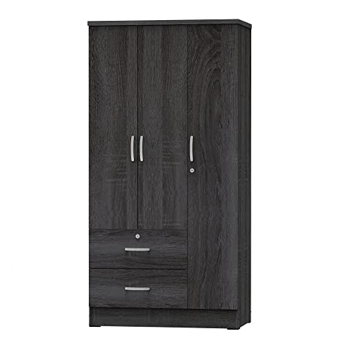 Maple Wardrobe Armoire with Two Drawers D933