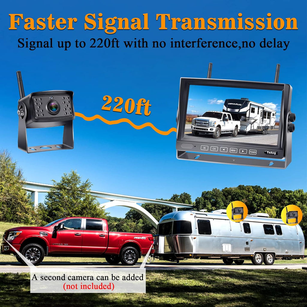 HD 1080P 7 Inch Monitor Wireless Backup Camera System K419477