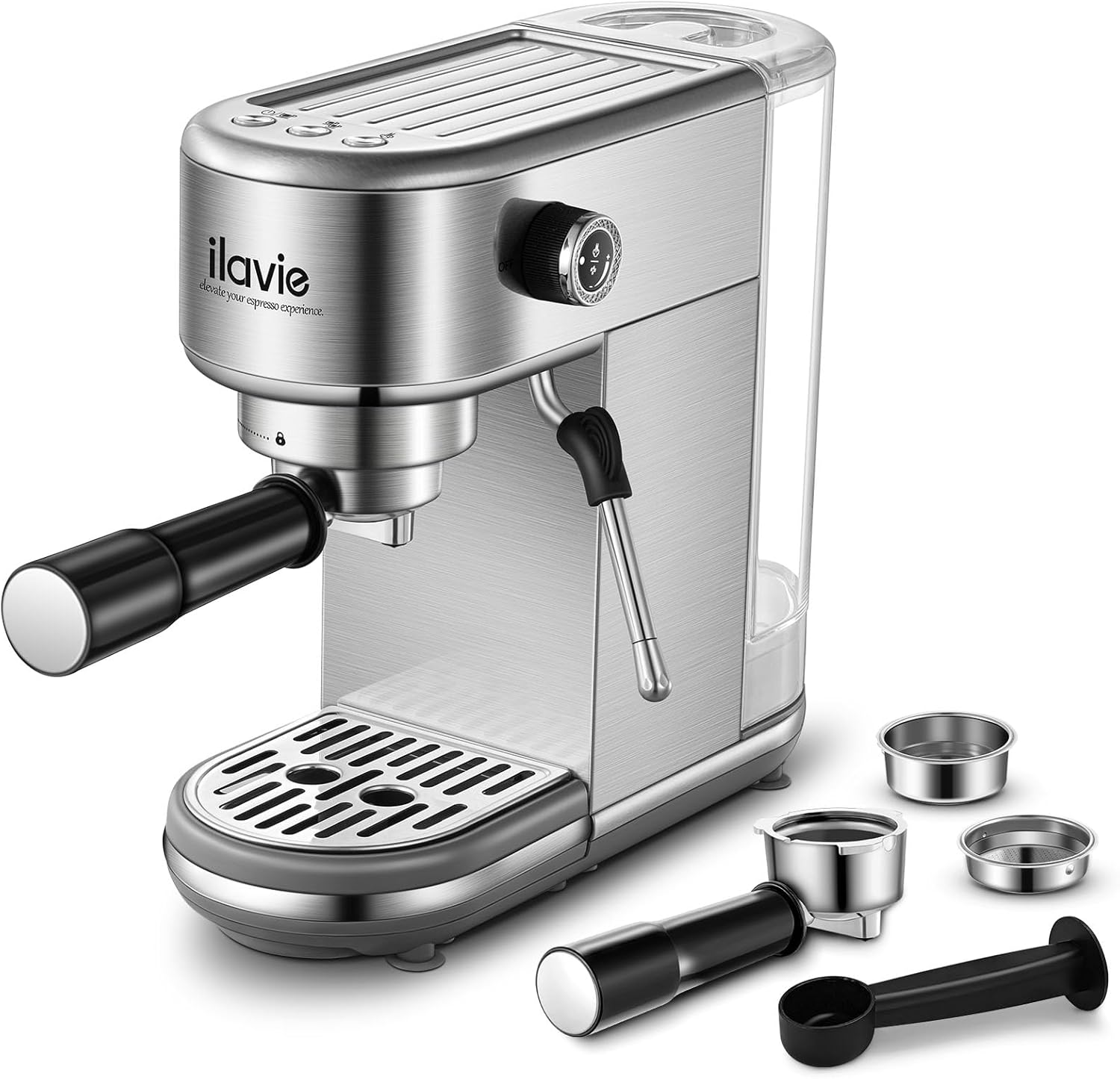 20 Bar Stainless Steel Espresso Coffee Machine with 40oz Detachable Water Tank K70120