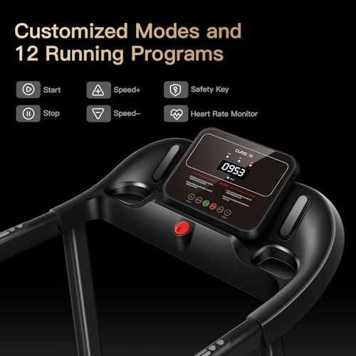 Home Folding Treadmill with Pulse Sensor, 2.5 HP, 7.5 MPH, 265 LBS Capacity T185740