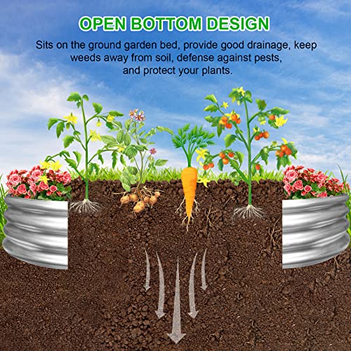 2Pack Raised Garden Bed 6×3×1FT Galvanized Oval Large Steel Planter Box M989