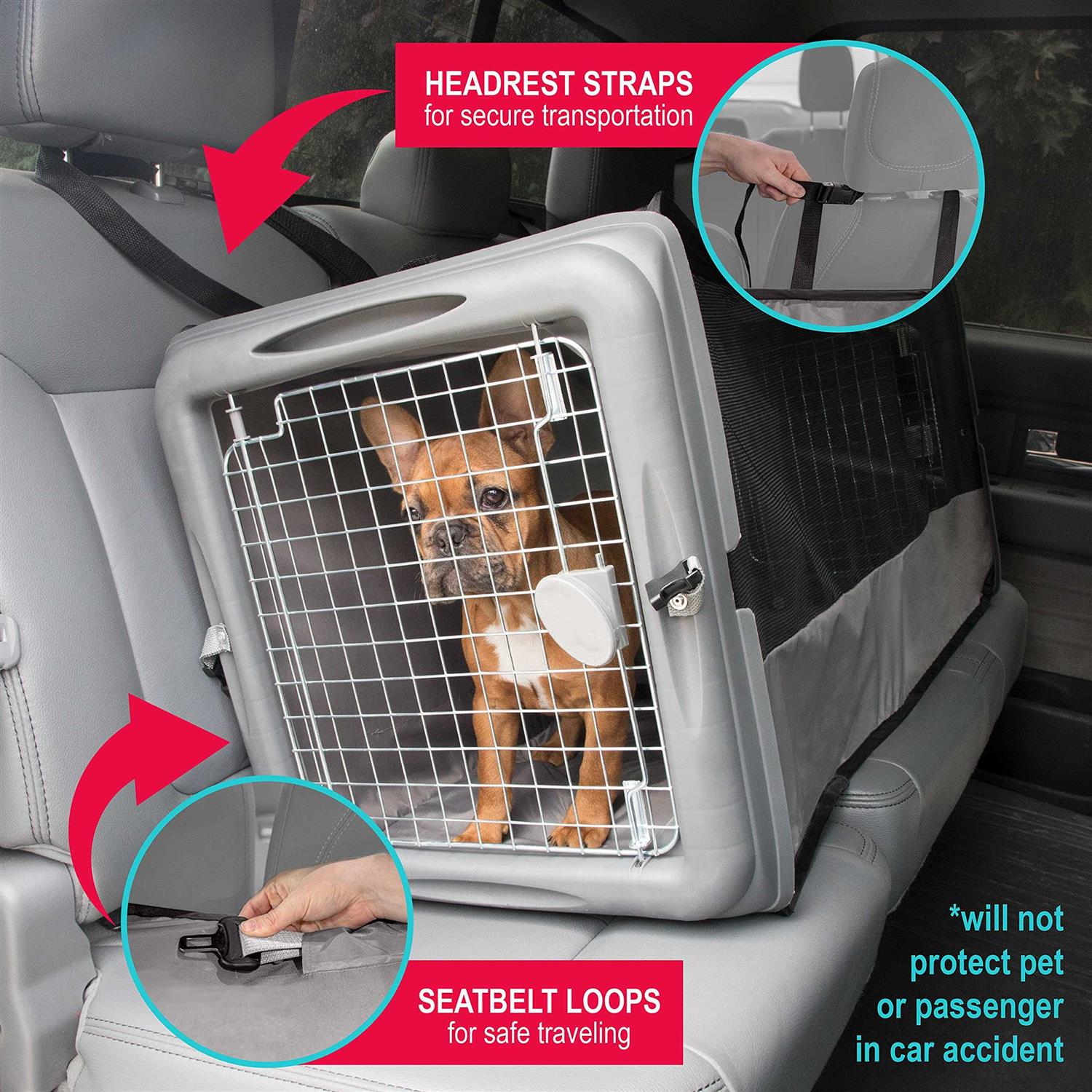 Dog & Cat Car Seat Crate U9037