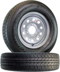 2-Pk Hankook ST225/75R15 Trailer Tire On Silver Mod Rim 6 Lug Wheel LRE B233