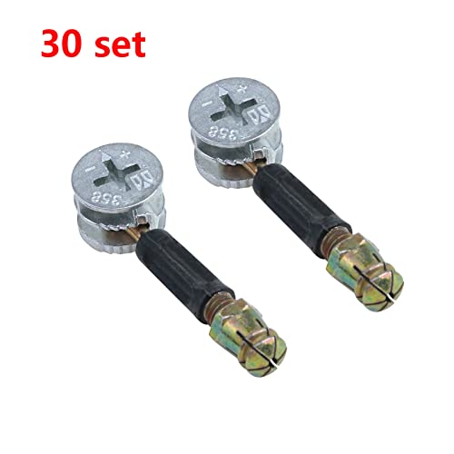 30 Sets Furniture Cam Lock Connector with Screw and Nuts L9063