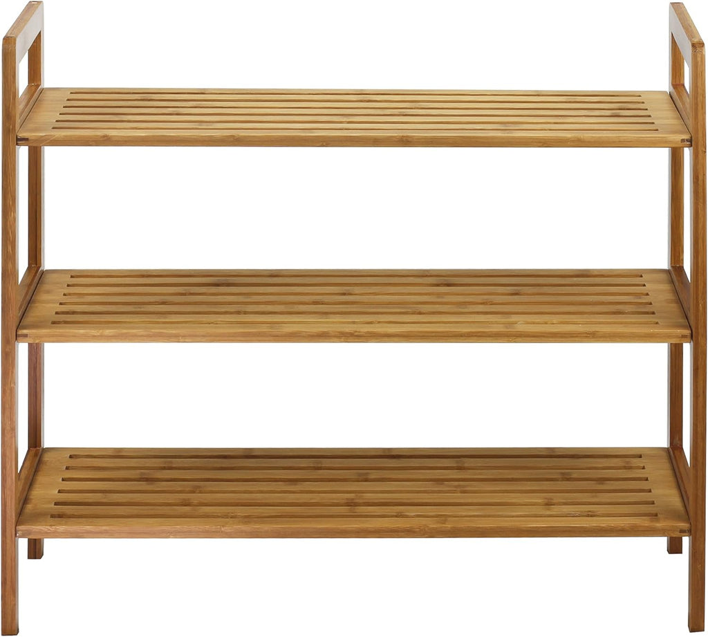 Natural Bamboo 3-Tier Shoe Rack F247