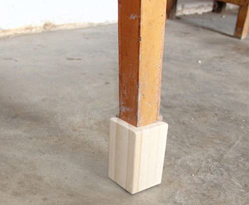 Set of 4 Solid Wood Bed Risers 3.15 Inches S738908