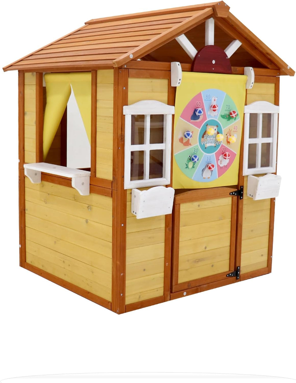 Wooden Playhouse with Working Door and Windows F74734