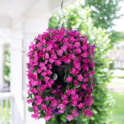 Faux Silk Hanging Flowers Plants Baskets S744