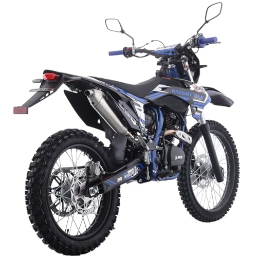Blue 250 Dirt Bike 5-Speed Manual Transmission 21"/18" Wheels Electric/Kick Start L744059