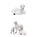 Set of 2 Resin Lamb Figurine Decoration I337891