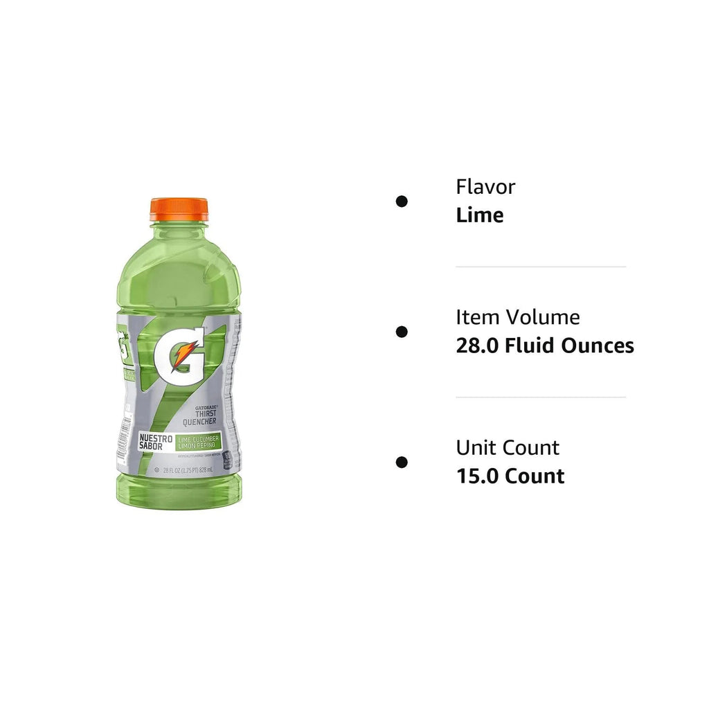 15 Units Gatorade Cucumber Lime, 28 oz B999