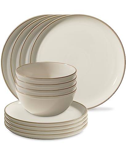 Navy 8-Pc Stoneware Dinnerware Set S12440