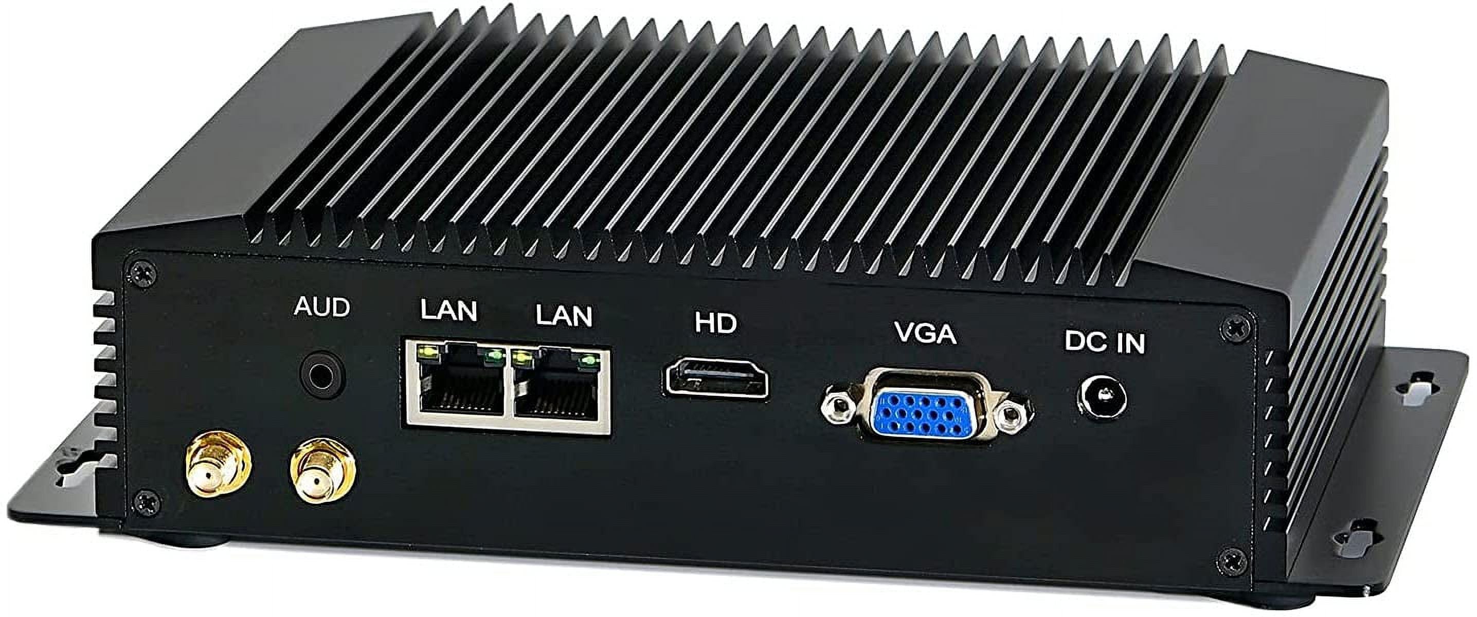 Fanless Industrial Mini PC, Intel Celeron 2955U, Dual Gigabit Ethernet, 8GB DDR3 RAM 128GB SSD K2348