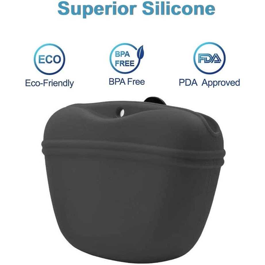 Silicone Dog Treat Pouch with Magnetic Closure and Waist Clip Z881910