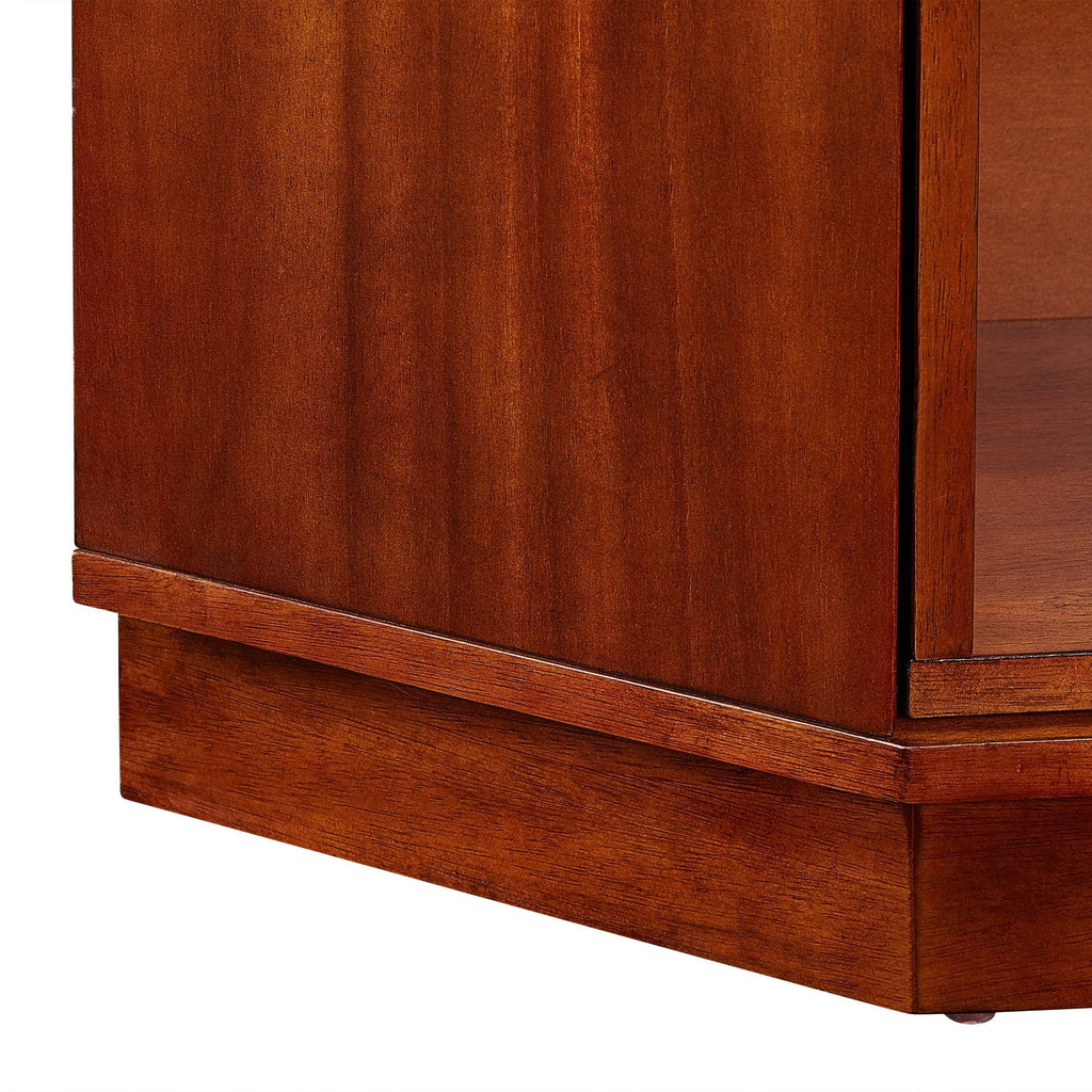 Midcentury Modern Rotating Corner Bar Cabinet N4677