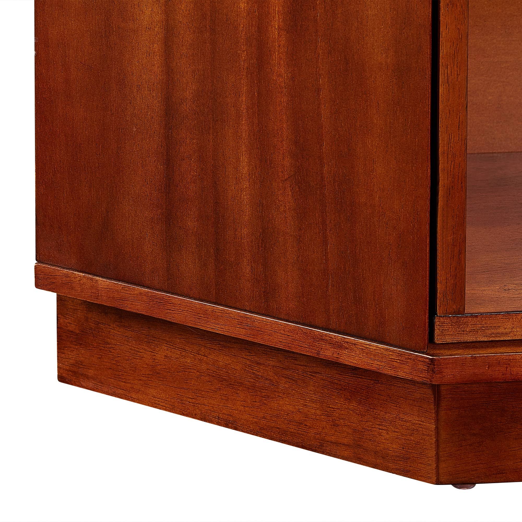 Midcentury Modern Rotating Corner Bar Cabinet N4677