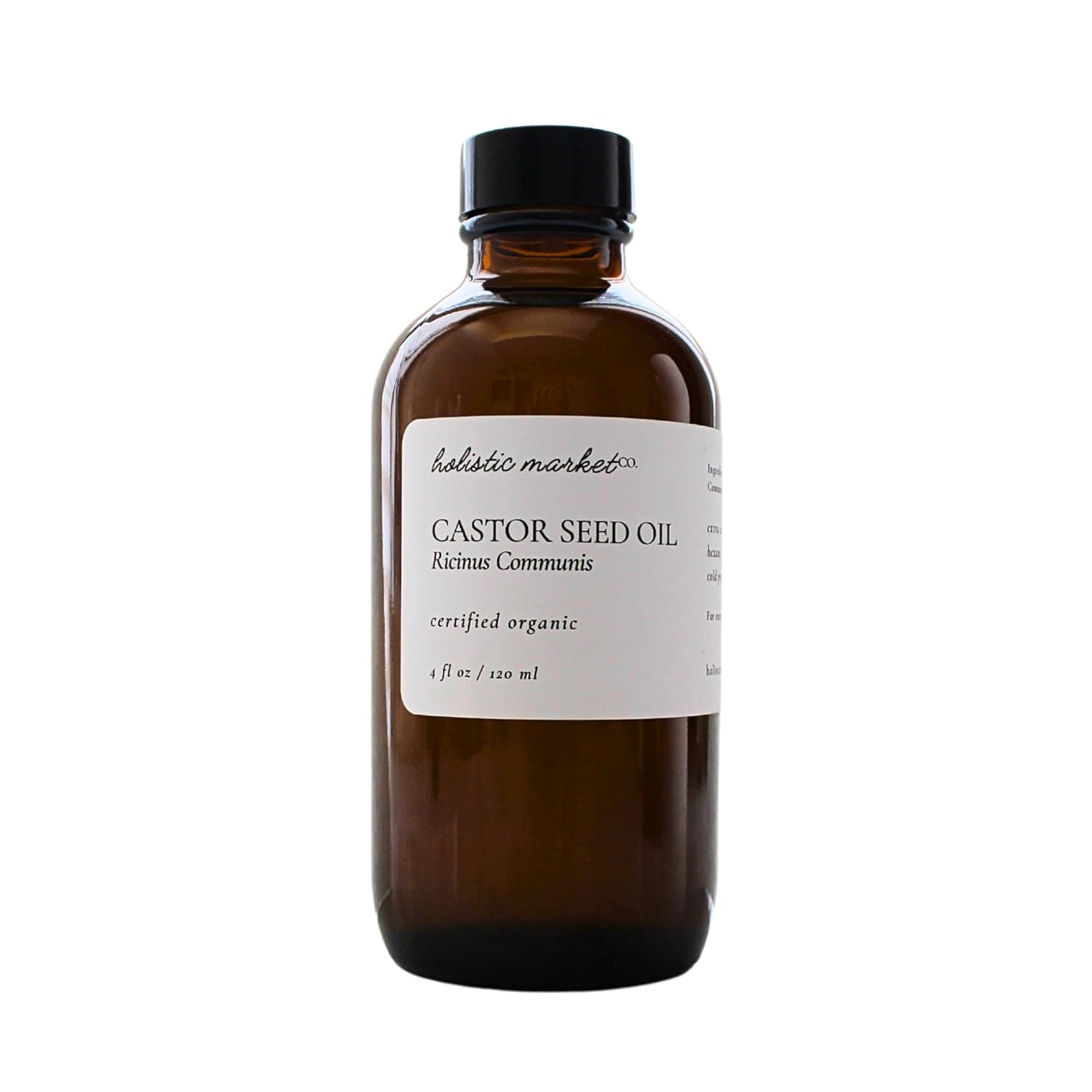 Certified Organic 100% Pure Cold Pressed Hexane Free Extra Virgin Castor Oil Q7910