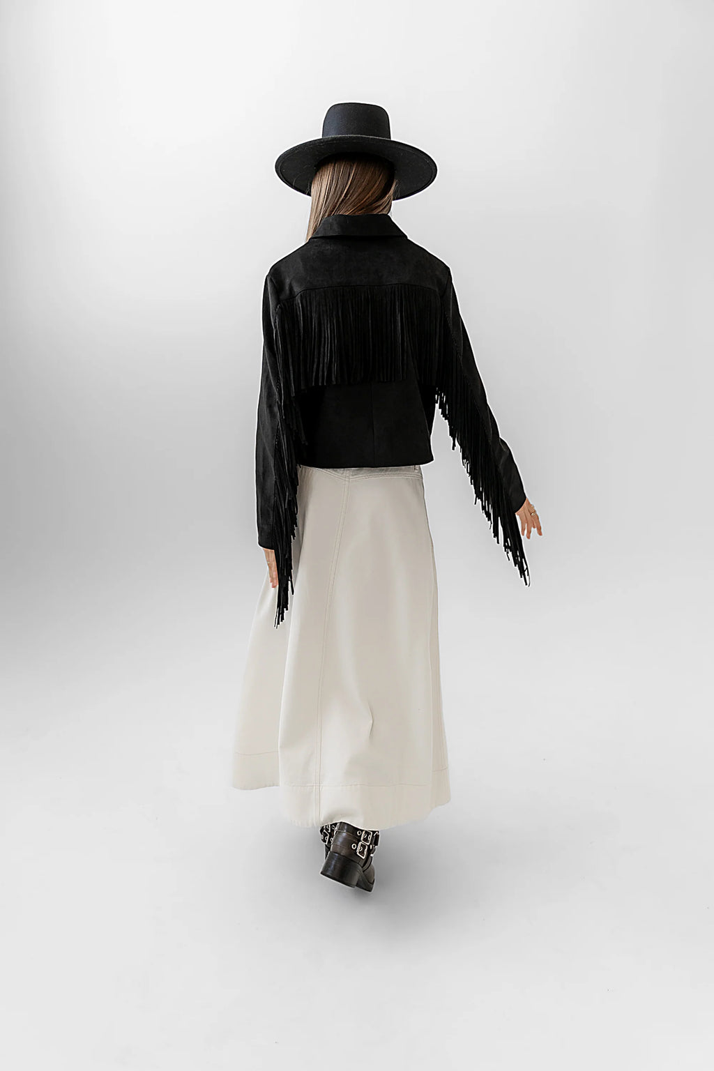 Black Fringe Jacket Z541