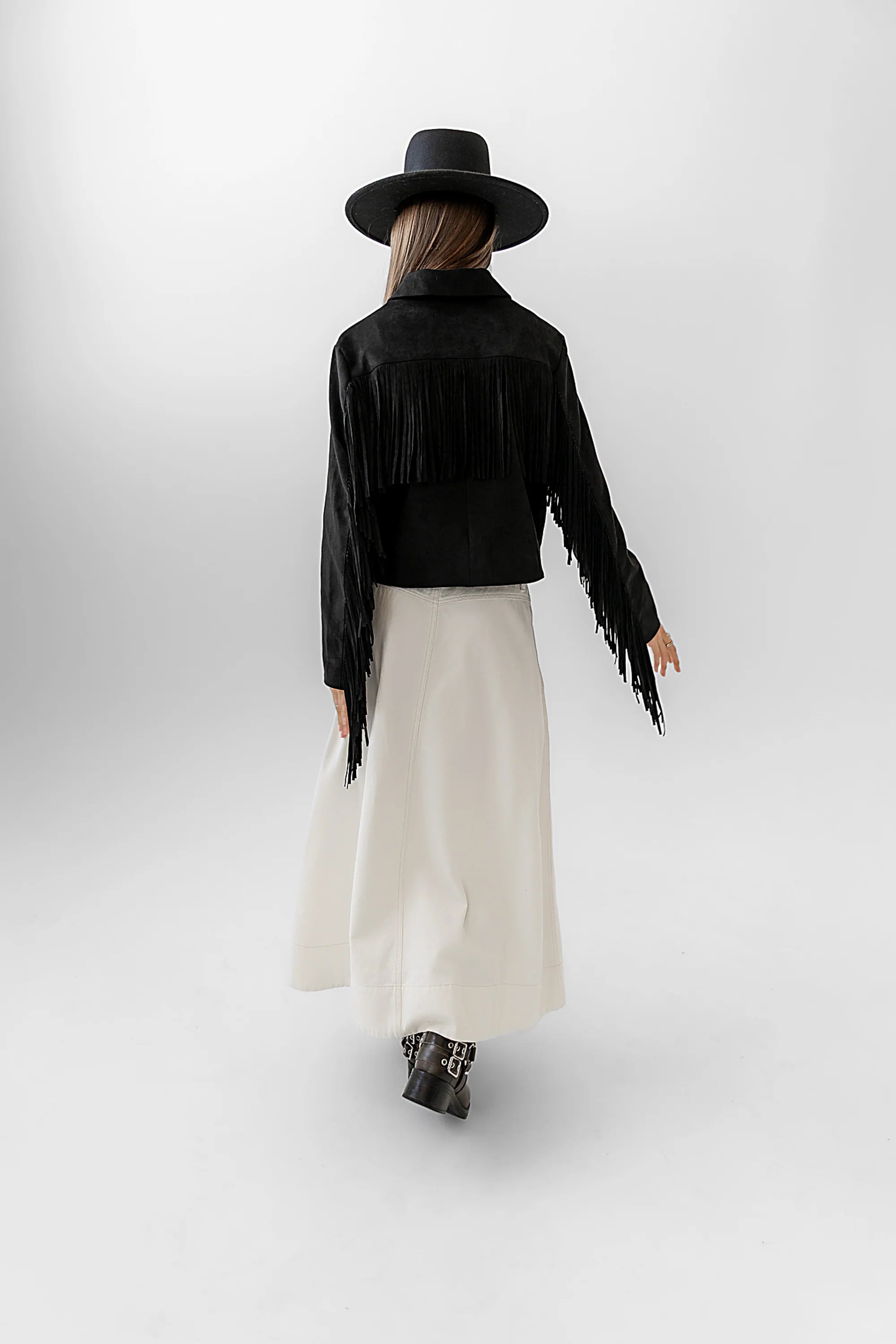 Black Fringe Jacket Z541