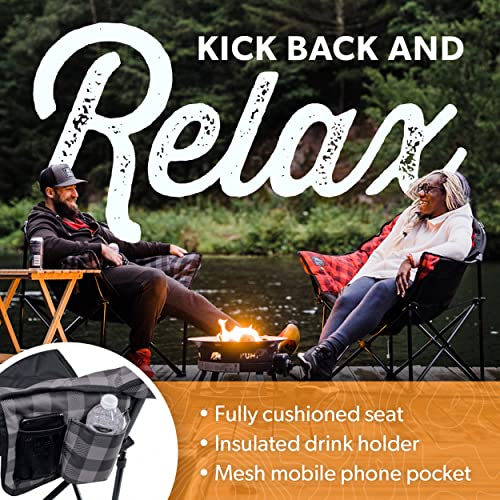 Red Plaid Heated Chair C1071