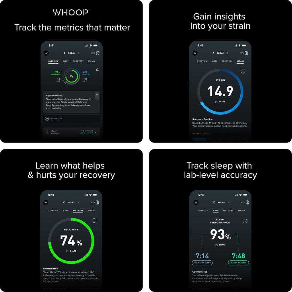 WHOOP 4.0 with 12 Month Subscription – Wearable Health, Fitness & Activity Tracker S25886