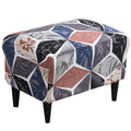 Stretch Ottoman Cover Rectangular Storage Ottoman Slipcover with Non-Slip Elastic Bottom N4147
