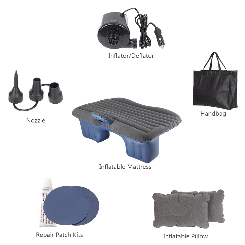 Car Inflatable Mattress With Air Pump & 2 Air Pillows Q984698