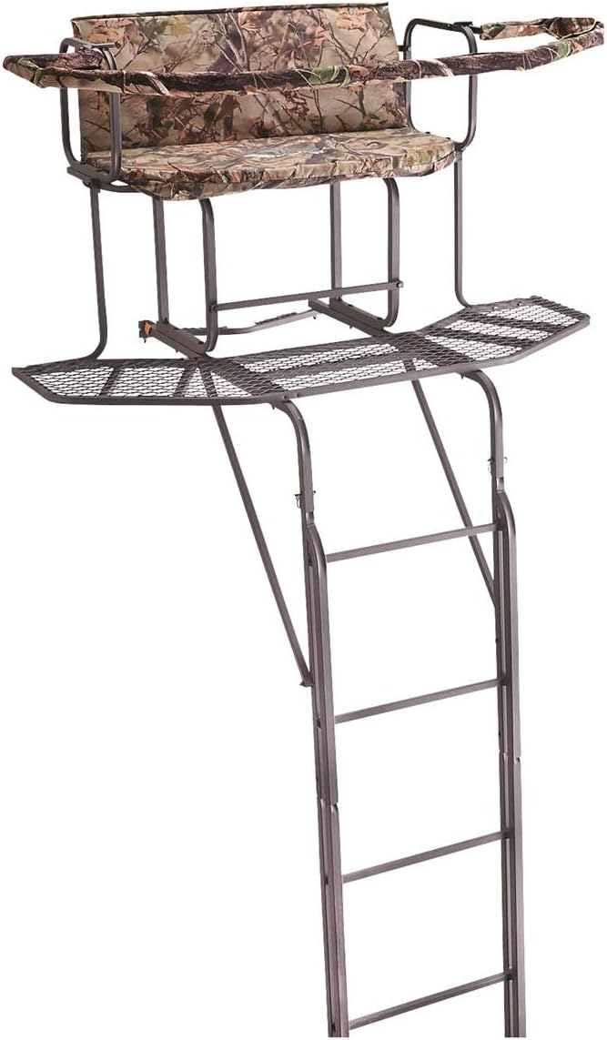 20' 2-Man Ladder Tree Stand with Hunting Blind Climbing Seat Q874295