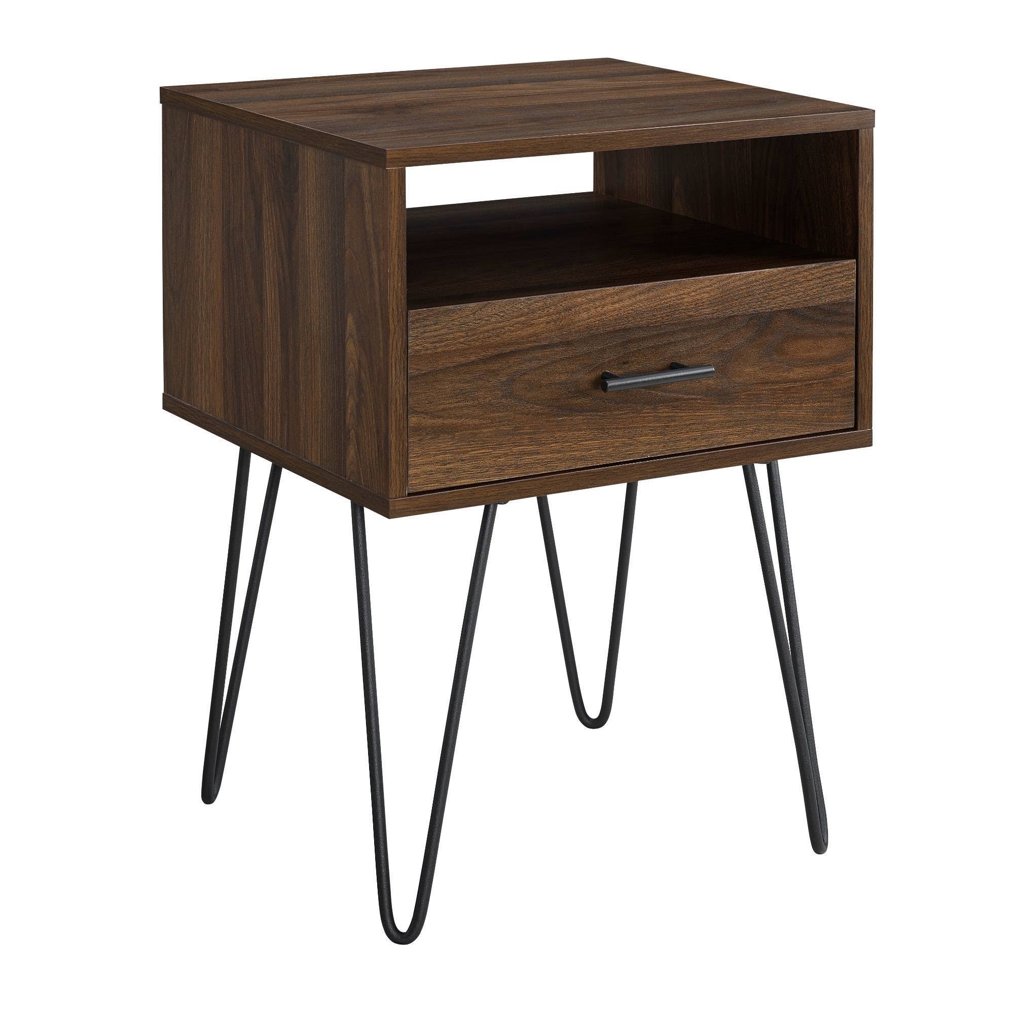 Dark Walnut Single Drawer Side Table K864