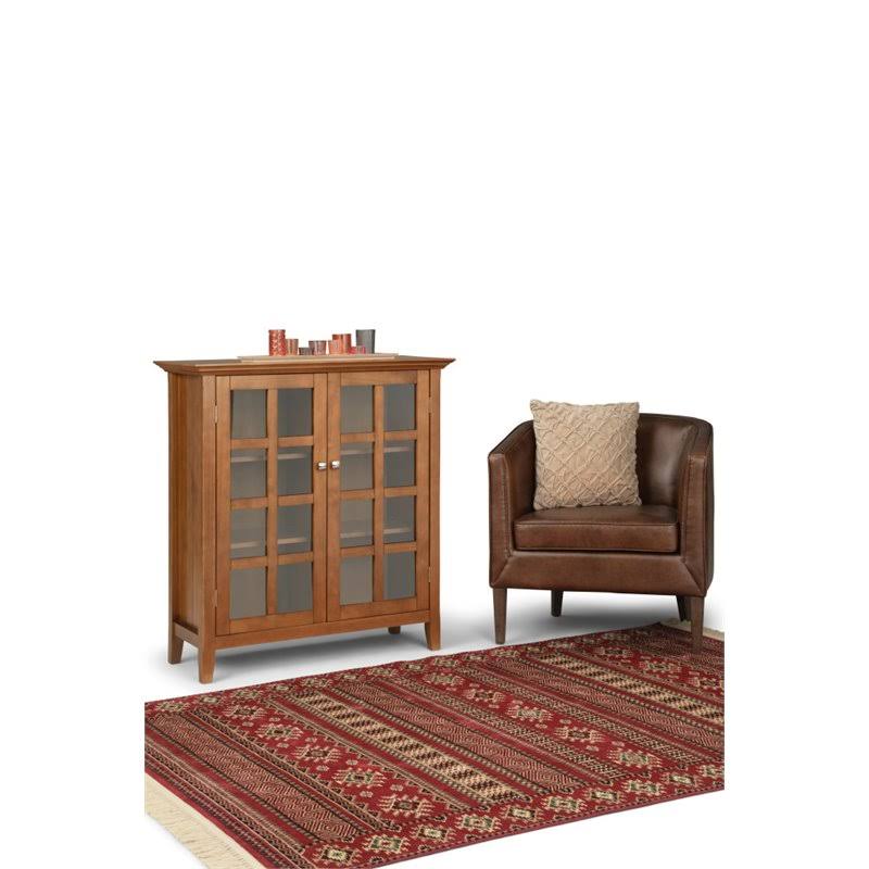 Solid Wood Medium Storage Cabinet in Light Golden Brown C4124