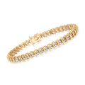 2.00 ct. t.w. Diamond Tennis Bracelet in 18kt Gold Over Sterling G601172