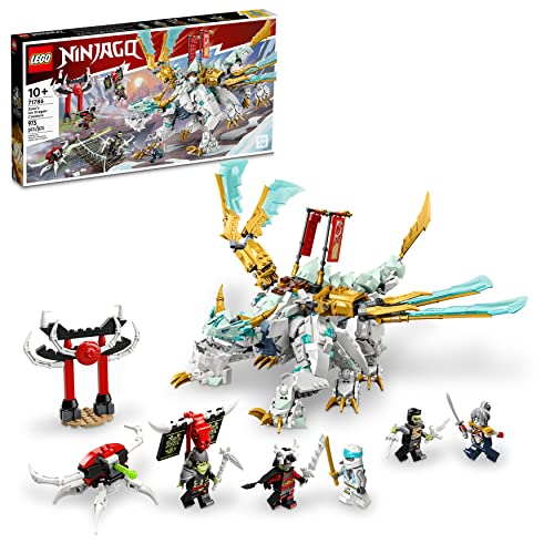 Zane’s Ice Dragon Creature 2in1 Dragon Toy to Action Figure Model Building Kit Construction Set with 5 Minifigures U3455