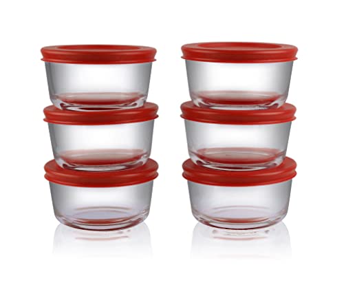 2 Cup Glass Food Storage Containers (6 Pack) C47801