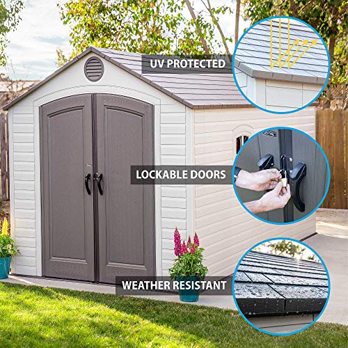 8 x 15 Ft. Outdoor Storage Shed, Desert Sand P714