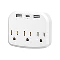 International Power Plug with 3 US Outlets and 2 USB Z58062