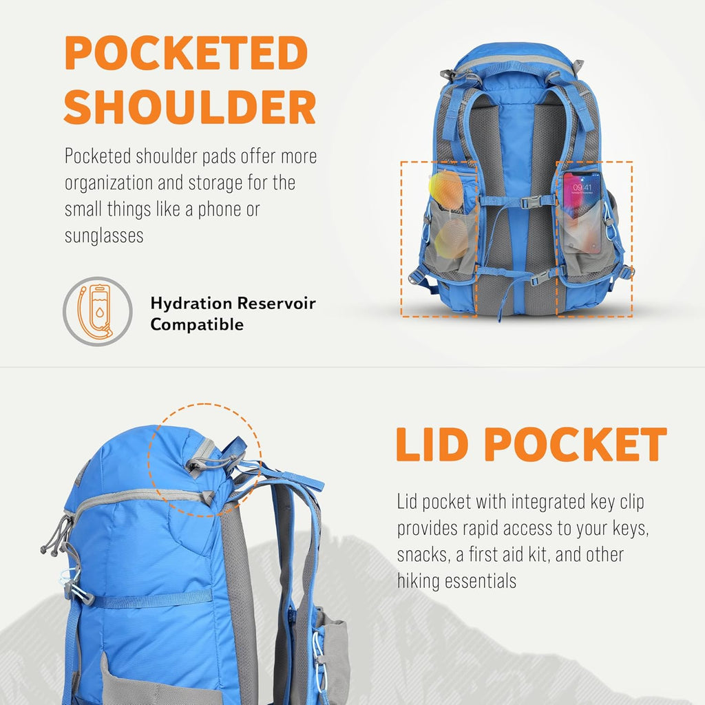 Travel Bag to Hiking Backpack Daypack, Pacific, L/XL O795659