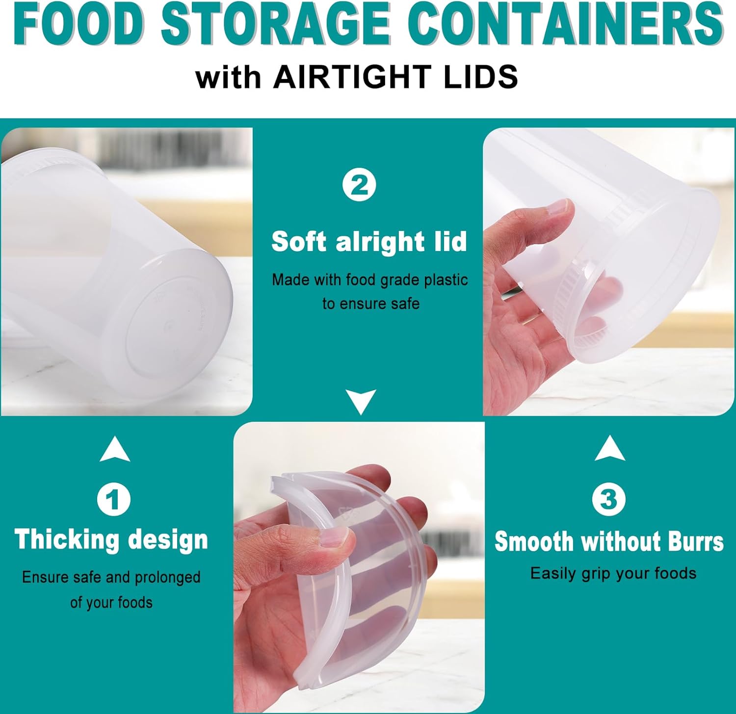 32oz Plastic Deli Containers with Lids H8806