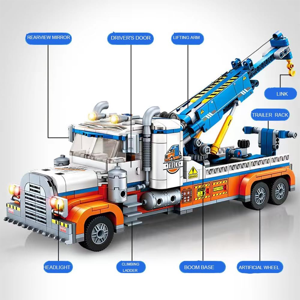 781 Pcs City Tow Truck Building Block Set X63686