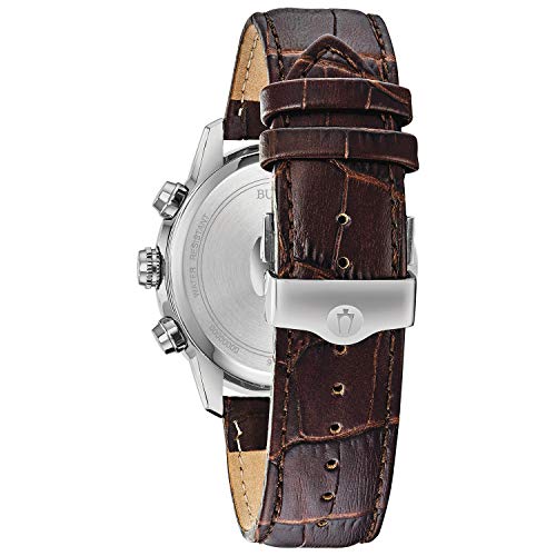 Men's Classic Chronograph Calendar Leather Strap Quartz Watch, 44mm Q46021